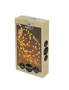 Draadverlichting 66led 1m koper cw - afbeelding 1