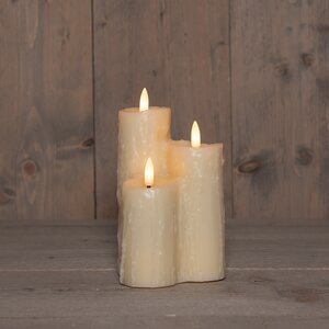Druipkaars 3x3d vlam 16.5x11cm ivr - afbeelding 3