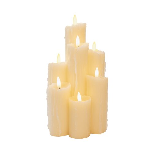 Druipkaars 7x3d vlam 25.5x15cm ivr