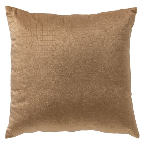 Dutch Decor sierkussen Croco 40 x 40 cm Tobacco Brown