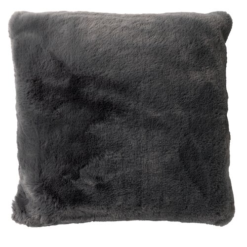 Dutch Decor sierkussen Zaya Charcoal Gray - B 45 x H 45 cm