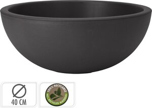 E&K bloemenschaal antraciet - D 40 x H 16 cm