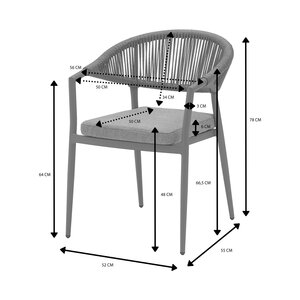 Ease Up® Bo dining stoel espresso - afbeelding 3