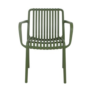 Levi kunststof tuinstoel groen met armleuning - afbeelding 2