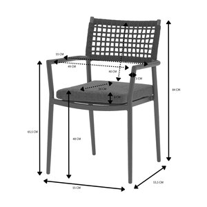 Ease Up® Liv dining stoel zwart - afbeelding 3