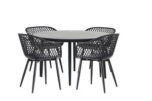 Ease Up Malmö 4-zits tuinset rond met stoel Webbing - afbeelding 1