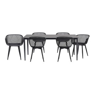 Malmö tafel 180 + 6 Webbing kunststof stoelen - afbeelding 1