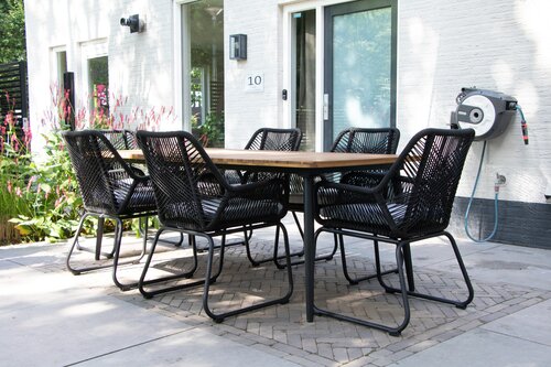 Ease Up® Napoli dining tafel L 220 x B 90 x H 76 cm zwart - afbeelding 5