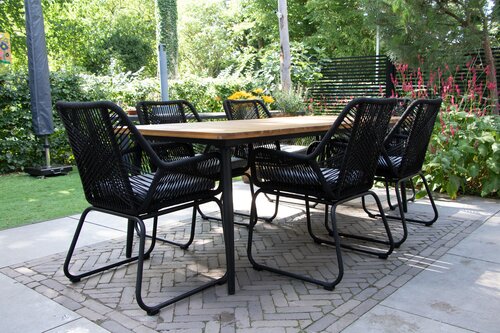 Ease Up® Napoli dining tafel L 220 x B 90 x H 76 cm zwart - afbeelding 6