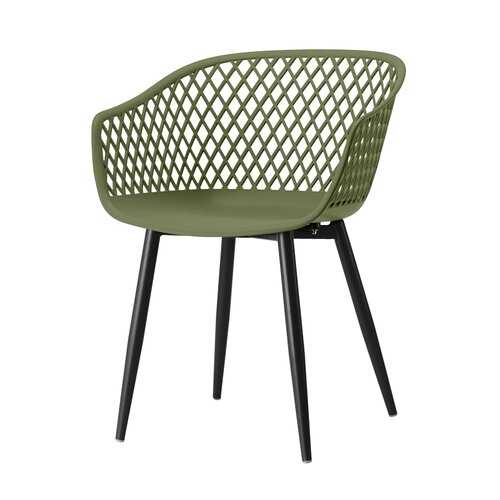 Webbing kunststof tuinstoel olijfgroen - afbeelding 1