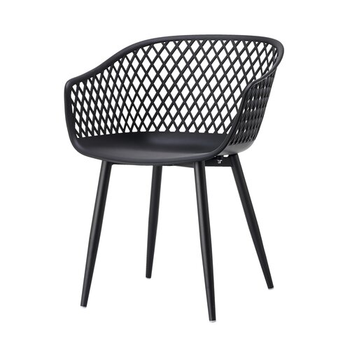 Webbing kunststof tuinstoel zwart - afbeelding 1