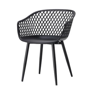 Webbing kunststof tuinstoel zwart - afbeelding 1