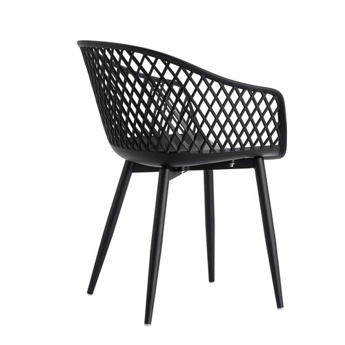 Webbing kunststof tuinstoel zwart - afbeelding 3