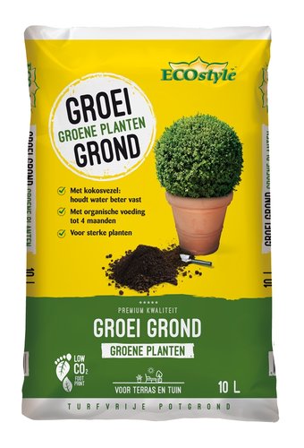 ECOstyle GroeiGrond Groene Planten 10 ltr
