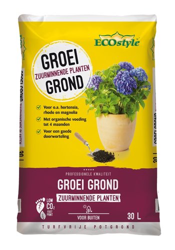 ECOstyle GroeiGrond Zuurminnende Planten 30 ltr