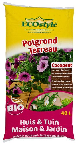 ECOstyle Potgrond (Cocopeat) Huis&Tuin 40 L