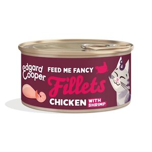 Edgard & Cooper blikje fillet natvoer kip & garnaal Voor Alle Katten - 70 g