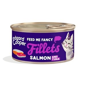 Edgard & Cooper blikje fillet natvoer tonijn & zalm Voor Alle Katten - 70 g