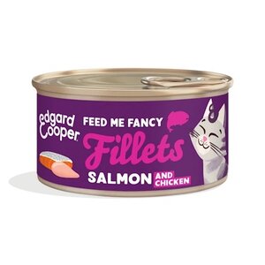 Edgard & Cooper blikje fillet natvoer zalm & kip Voor Alle Katten - 70 g