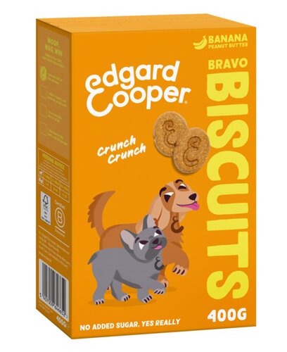 Edgard & Cooper Bravo Koekjes Banaan & Pindakaas - 400g - afbeelding 2