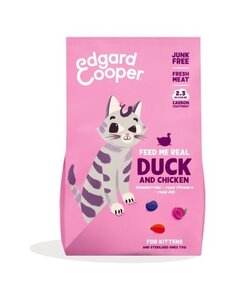 Edgard & Cooper  droogvoer  eend & kip  Voor kittens  - 2 kg