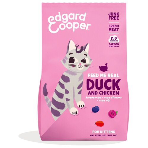 Edgard & Cooper  droogvoer  eend & kip  Voor kittens - 325 g