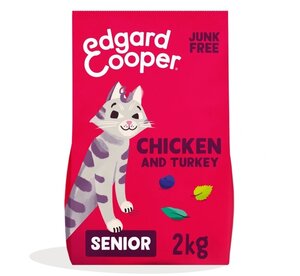 Edgard & Cooper  droogvoer  kip & kalkoen  Voor senior katten  2 kg