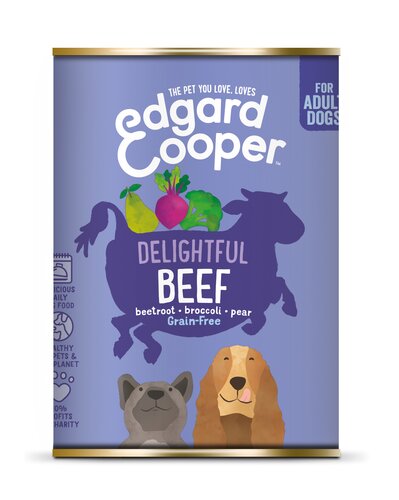 Edgard & Cooper, graanvrij blik met rund voor volwassen honden - 400g