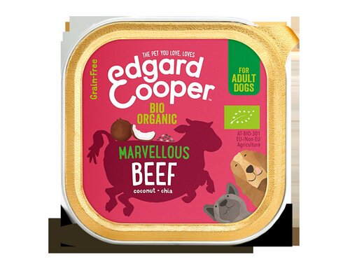 Edgard & Cooper, graanvrije kuipjes met biologisch rund voor volwassen honden - 100g