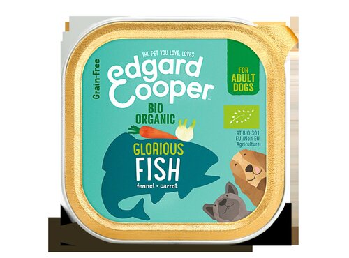Edgard & Cooper, graanvrije kuipjes met biologische vis voor volwassen honden - 100g