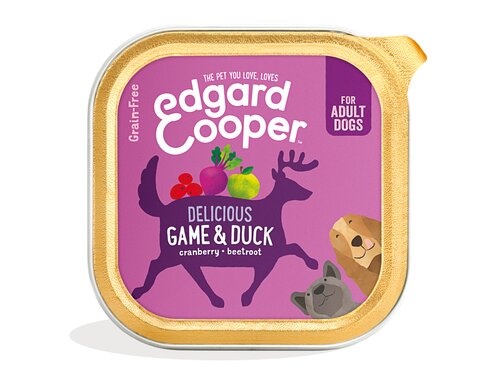 Edgard & Cooper, graanvrije kuipjes met wild & eend voor volwassen honden -  300g