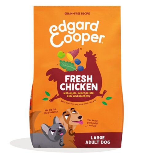Edgard & Cooper Groot Adult Droogvoer  voor Honden Verse Kip 12 kg