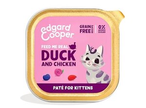 Edgard & Cooper  kuipje pate natvoer  eend & kip  Voor Kittens - 85 g