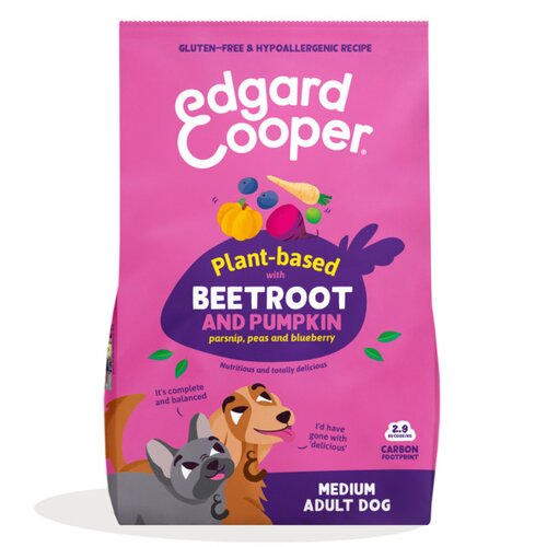 Edgard & Cooper medium Adult Plantaardig Droogvoer voor Honden Rode Biet & Pompoen - 7 kg