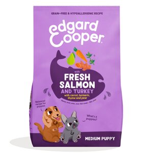 Edgard & Cooper medium Puppy Droogvoer voor Honden Verse Zalm & Kalkoen 2,5 kg