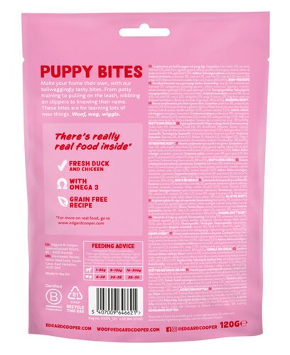 Edgard & Cooper Puppy Bites Eend & Kip klein - 120g - afbeelding 2