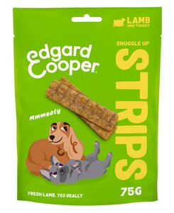 Edgard & Cooper Snuggle Up Strips Lam & Kalkoen - 75g - afbeelding 2