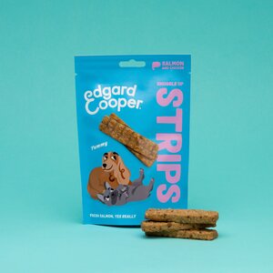 Edgard & Cooper Snuggle Up Strips Zalm & Kip 75g - afbeelding 3