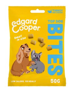 Edgard & Cooper Top Dog Bites Kalkoen & Kip klein 50g - afbeelding 1