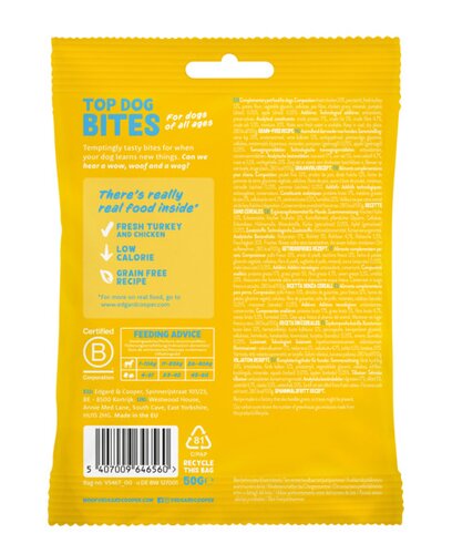 Edgard & Cooper Top Dog Bites Kalkoen & Kip klein 50g - afbeelding 2