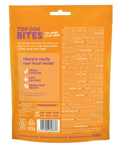 Edgard & Cooper Top Dog Bites Kip klein 120g - afbeelding 2