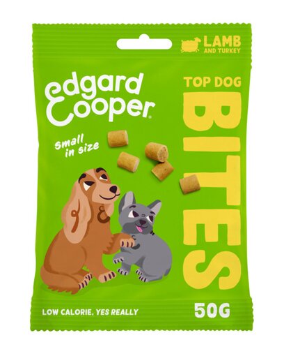 Edgard & Cooper Top Dog Bites Lam & Kalkoen klein 50g - afbeelding 1