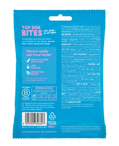 Edgard & Cooper Top Dog Bites Zalm & Kip Groot - 50g - afbeelding 2