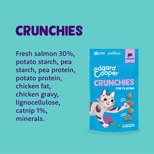 Edgard & Cooper  zakje crunchies snacks  zalm  Voor Volwassen Katten  50 g - afbeelding 3