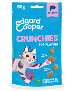 Edgard & Cooper  zakje crunchies snacks  zalm  Voor Volwassen Katten  50 g - afbeelding 1