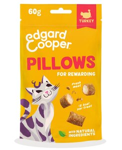 Edgard & Cooper  zakje pillows snacks  kalkoen  Voor Volwassen Katten  60 g - afbeelding 1