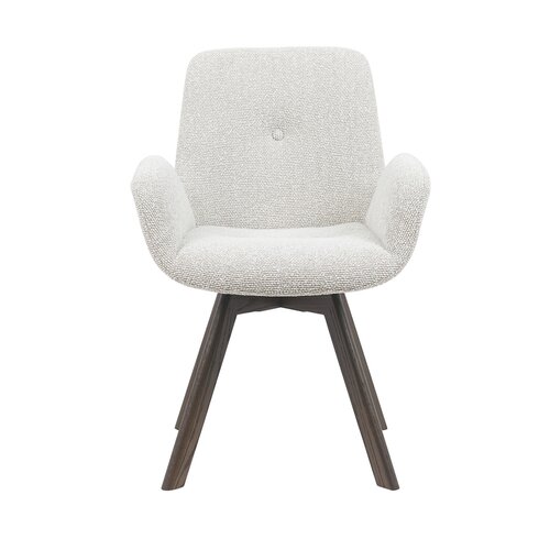 Eetkamerstoel Matteo beige met houten onderstel - afbeelding 2