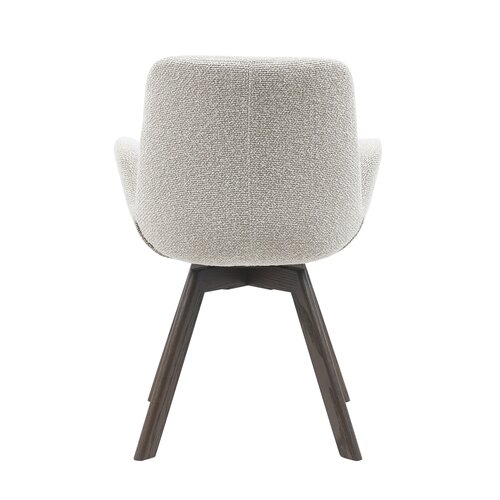 Eetkamerstoel Matteo beige met houten onderstel - afbeelding 5