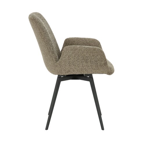 Eetkamerstoel Matteo bouclé liver - afbeelding 4