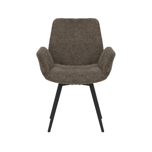 Eetkamerstoel Matteo bouclé taupe - afbeelding 2